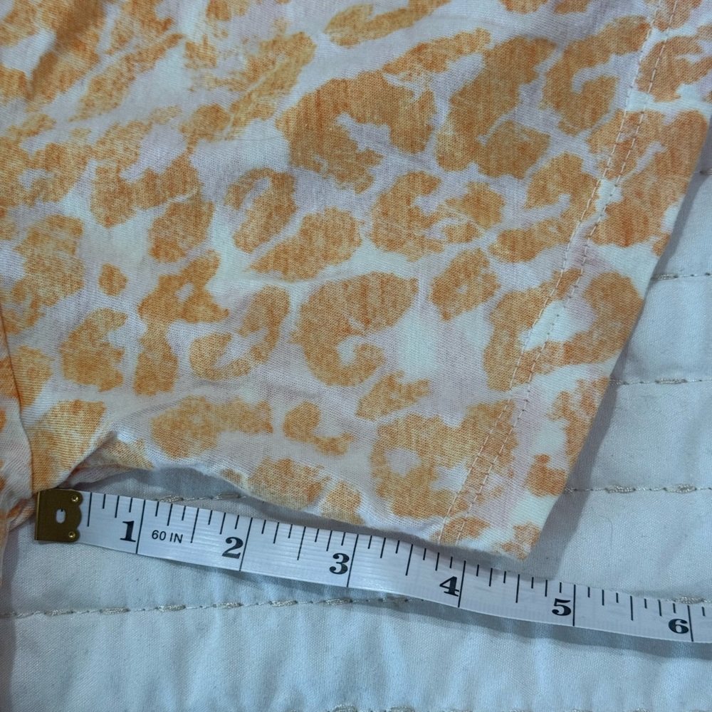Women's Peach Leopard Print Short Sleeve Top - Picture 7 of 8